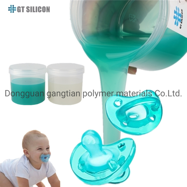 Silicone de moldagem de líquido de injeção LSR 1: 1 de alta transparência para bicos de bebê e mamadeiras